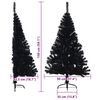vidaXL Sapin de No&euml;l artificiel pr&eacute;-&eacute;clair&eacute; Noir 150 cm PVC