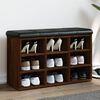 vidaXL Banc à chaussures chêne marron 82x32x50 cm Bois d'ingénierie