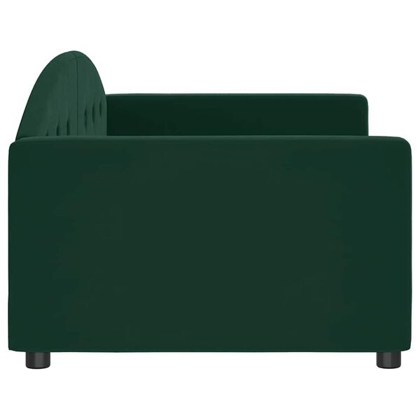 vidaXL Lit de repos sans matelas vert fonc&eacute; 90x200 cm velours