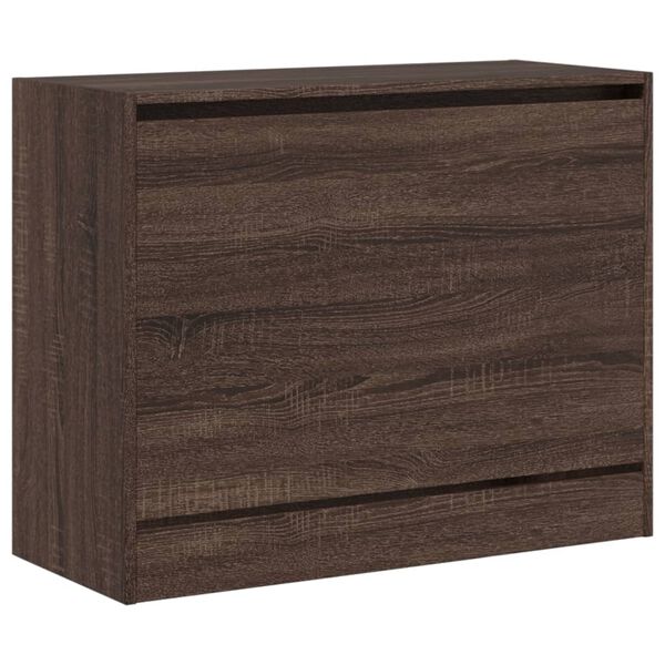 vidaXL Armoire à chaussures chêne marron 80x34x63 cm bois ingénierie