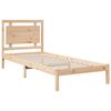 vidaXL Cadre de lit extra long sans matelas 100x210 cm bois massif