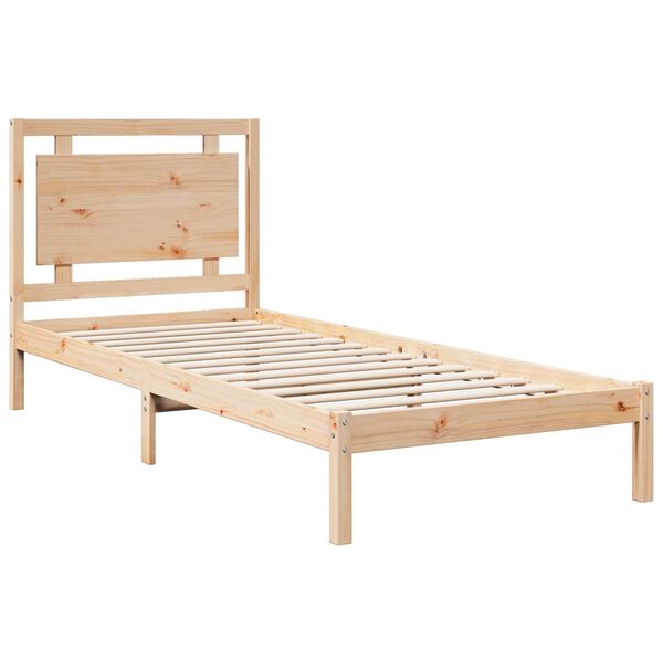 vidaXL Cadre de lit extra long sans matelas 100x210 cm bois massif