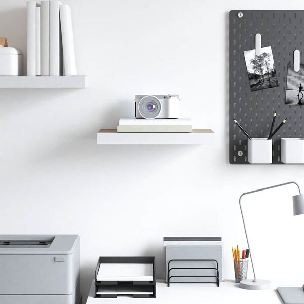 vidaXL Étagère murale flottante chêne et blanc 50x23x3,8 cm MDF