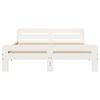 vidaXL Cadre de lit sans matelas blanc 160x200 cm bois de pin massif