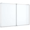 vidaXL Tableau blanc magn&eacute;tique pliable 120x80x1,7 cm aluminium
