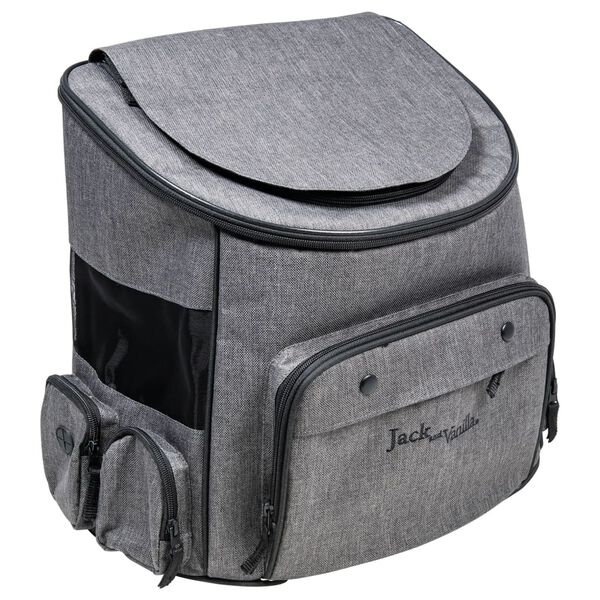 Jack and Vanilla Sac &agrave; dos pour animaux de compagnie Travel Gris/Noir