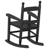 vidaXL Chaises &agrave; bascule enfants lot de 2 noir bois de peuplier massif