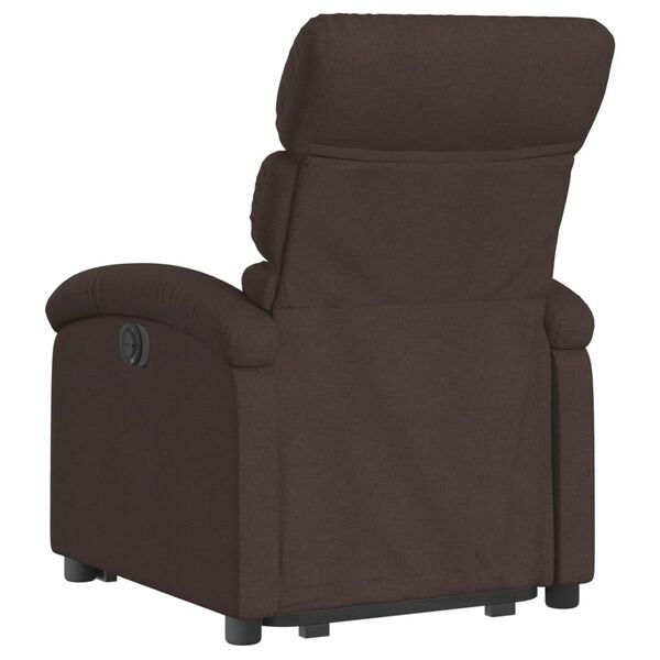 vidaXL Fauteuil inclinable &eacute;lectrique marron fonc&eacute; tissu