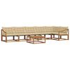 vidaXL Ensemble de canap&eacute;s d'ext&eacute;rieur 7 pcs Naturel et Beige