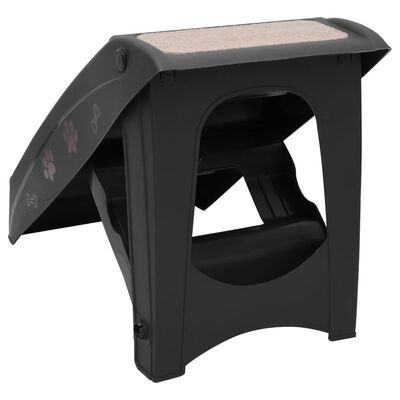vidaXL Escaliers pliables pour chiens Noir 62x40x49,5 cm