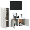 vidaXL Ensemble de meubles TV 2 pcs Blanc Bois d'ing&eacute;nierie