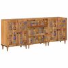 vidaXL Buffet 3 pc 60 x 33,5 x 75 cm Bois de mangue massif Naturel