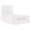 VidaXL Cadre de lit ottoman avec matelas blanc 120x200 cm similicuir
