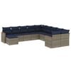vidaXL Ensemble de canap&eacute; de jardin 11 pcs avec coussins gris r&eacute;sine tress&eacute;e