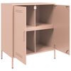vidaXL Buffet rose 68x39x79 cm acier
