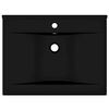 vidaXL Lavabo avec trou de robinet Noir mat 60x46 cm C&eacute;ramique