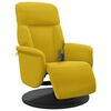 vidaXL Fauteuil inclinable de massage avec repose-pied jaune velours
