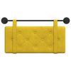 vidaXL T&ecirc;te de lit suspendue Jaune 90 x 55 x 5 cm Velours