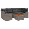 vidaXL Ensemble de canap&eacute; de jardin 7 pc Gris polyrotin