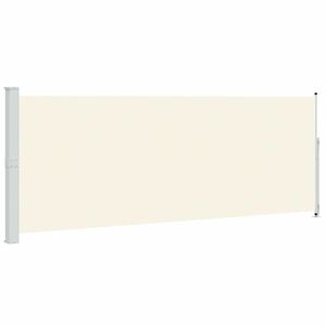 vidaXL Auvent lat&eacute;ral r&eacute;tractable de patio 180x500 cm Cr&egrave;me