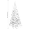vidaXL Arbre de No&euml;l artificiel pr&eacute;-&eacute;clair&eacute; et boules L 240 cm blanc