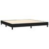 vidaXL Sommier &agrave; lattes de lit avec matelas Noir 200x200 cm Tissu
