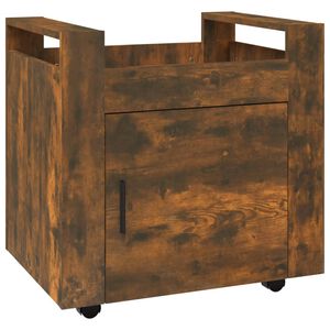 vidaXL Chariot de bureau Ch&ecirc;ne fum&eacute; 60x45x60 cm Bois d'ing&eacute;nierie