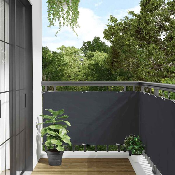vidaXL &Eacute;cran d'intimit&eacute; de balcon anthracite 600x90 cm PVC