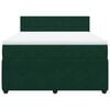 vidaXL Sommier &agrave; lattes de lit et matelas Vert fonc&eacute; 140x200cm Velours
