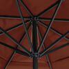 vidaXL Parasol de jardin avec m&acirc;t en aluminium 600 cm terre cuite