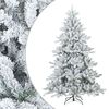vidaXL Sapin de Noël artificiel à branches pliantes, duveteux de neige