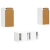 vidaXL Ensemble meuble TV Montage mural 6 pcs Blanc Bois d'ing&eacute;nierie