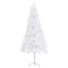 vidaXL Sapin de No&euml;l artificiel d'angle Blanc 240 cm PVC