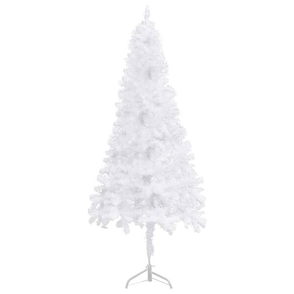 vidaXL Sapin de No&euml;l artificiel d'angle Blanc 240 cm PVC