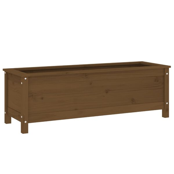 vidaXL Lit sur&eacute;lev&eacute; de jardin brun miel 119,5x40x39 cm bois pin massif