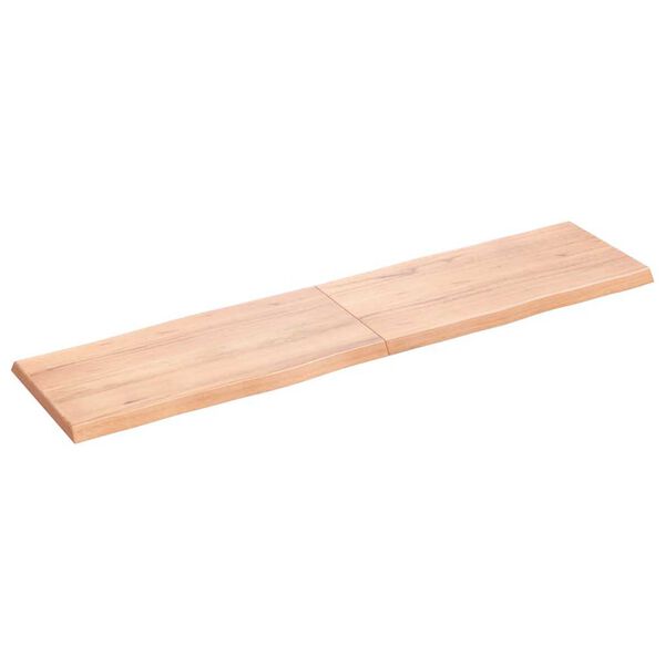 vidaXL Dessus de table bois massif trait&eacute; bordure assortie