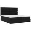 VidaXL Cadre de lit ottoman avec matelas noir 180x200 cm tissu