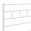 vidaXL Cadre de lit métal sans matelas et tête de lit blanc 140x200 cm