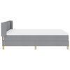 vidaXL Lit &agrave; ressorts avec matelas Gris clair 190 x 140 cm Polyester