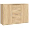 vidaXL Buffet ch&ecirc;ne sonoma 91x29,5x65 cm bois d'ing&eacute;nierie