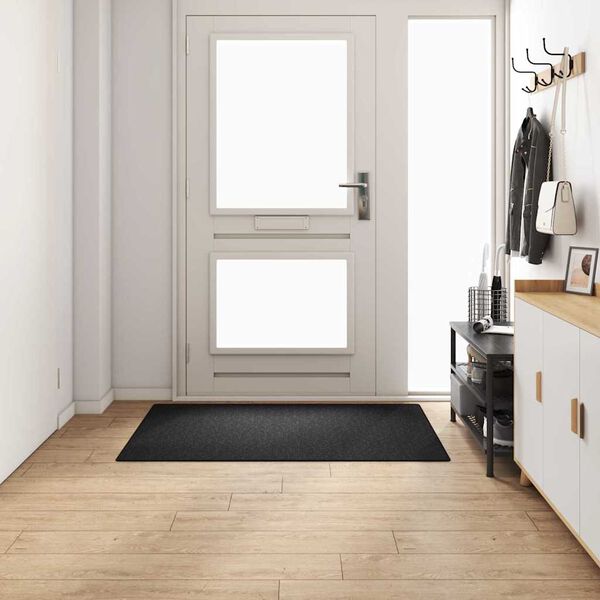 vidaXL Tapis Couloir Anthracite 100 x 150 cm 100% Polypropyl&egrave;ne