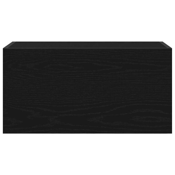 vidaXL Armoire murale de bain noir 60x25x30 cm bois d'ing&eacute;nierie