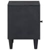 vidaXL Cabinet de chevet avec porte Noir 40 x 33 x 46 cm