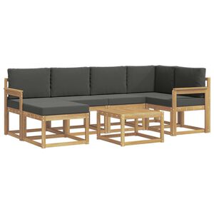 vidaXL Ensemble de canap&eacute;s d'ext&eacute;rieur 7 pc Blanc et anthracite