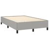 vidaXL Sommier &agrave; lattes de lit matelas LED gris clair 120x190 cm tissu