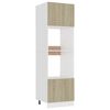 vidaXL Armoire &agrave; micro-ondes Ch&ecirc;ne sonoma 60x57x207 cm Bois ing&eacute;nierie