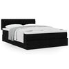 vidaXL Lit ottoman avec matelas noir 140x200 cm tissu