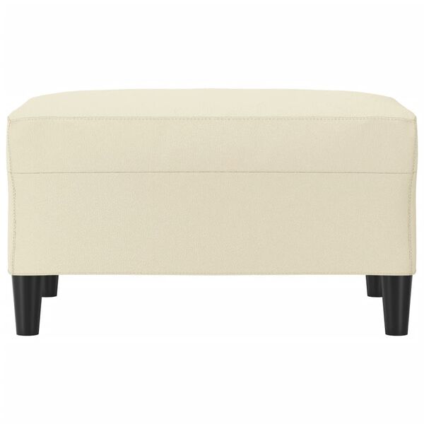 vidaXL Repose-pied Crème 70x55x41 cm Similicuir