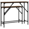 vidaXL Tables console 2 pcs ch&ecirc;ne marron bois d'ing&eacute;nierie