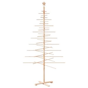 vidaXL Arbre de No&euml;l en bois pour d&eacute;coration 210 cm bois massif de pin